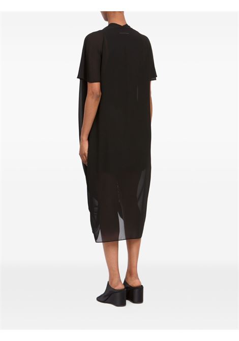 maxi abito drappeggiato donna nero MM6 MAISON MARGIELA | S52DG0034 M35468900